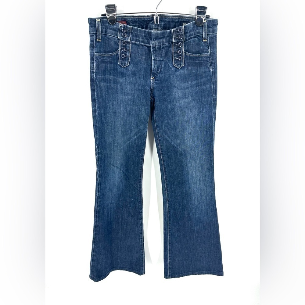 Citizens Of Humanity Jeans Womens 29 Wide Leg Flare Cadet #008 Stretch Low Rise - Picture 2 of 14